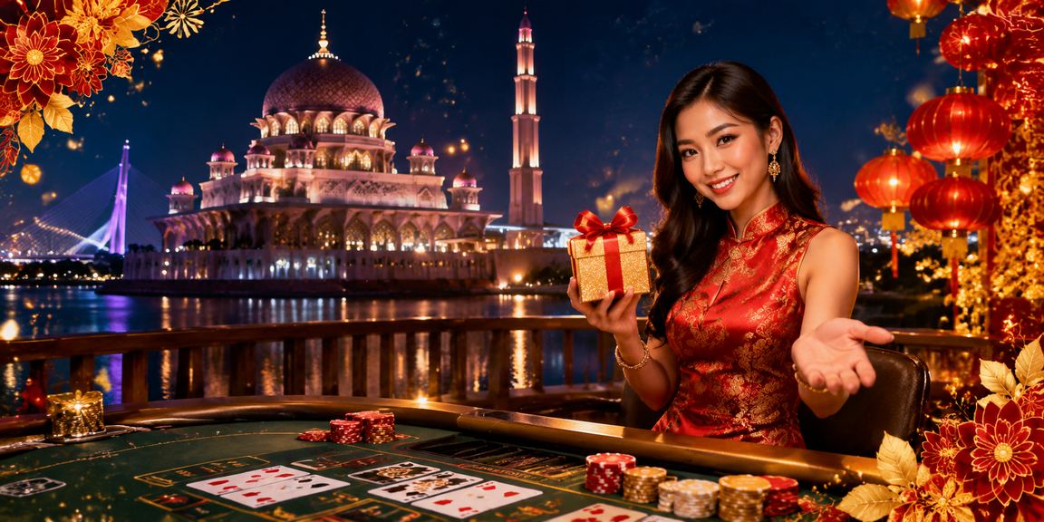 Meja baccarat kasino dalam talian bergaya Malaysia di Putrajaya